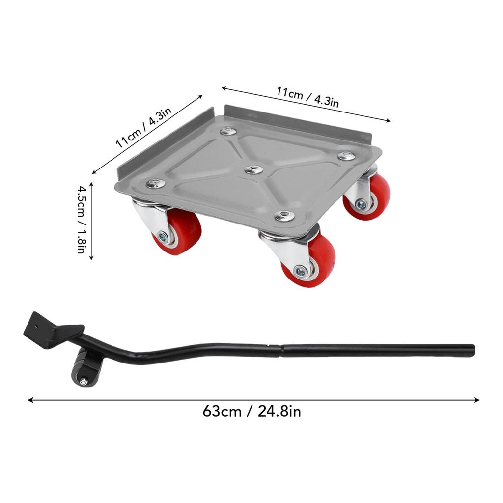 4 шт. Мебельные ролики 5 Универсальных колес Инструмент для подъема и перемещения мебели с удлиненным ломом 1700 фунтов Сплав углеродистой стали