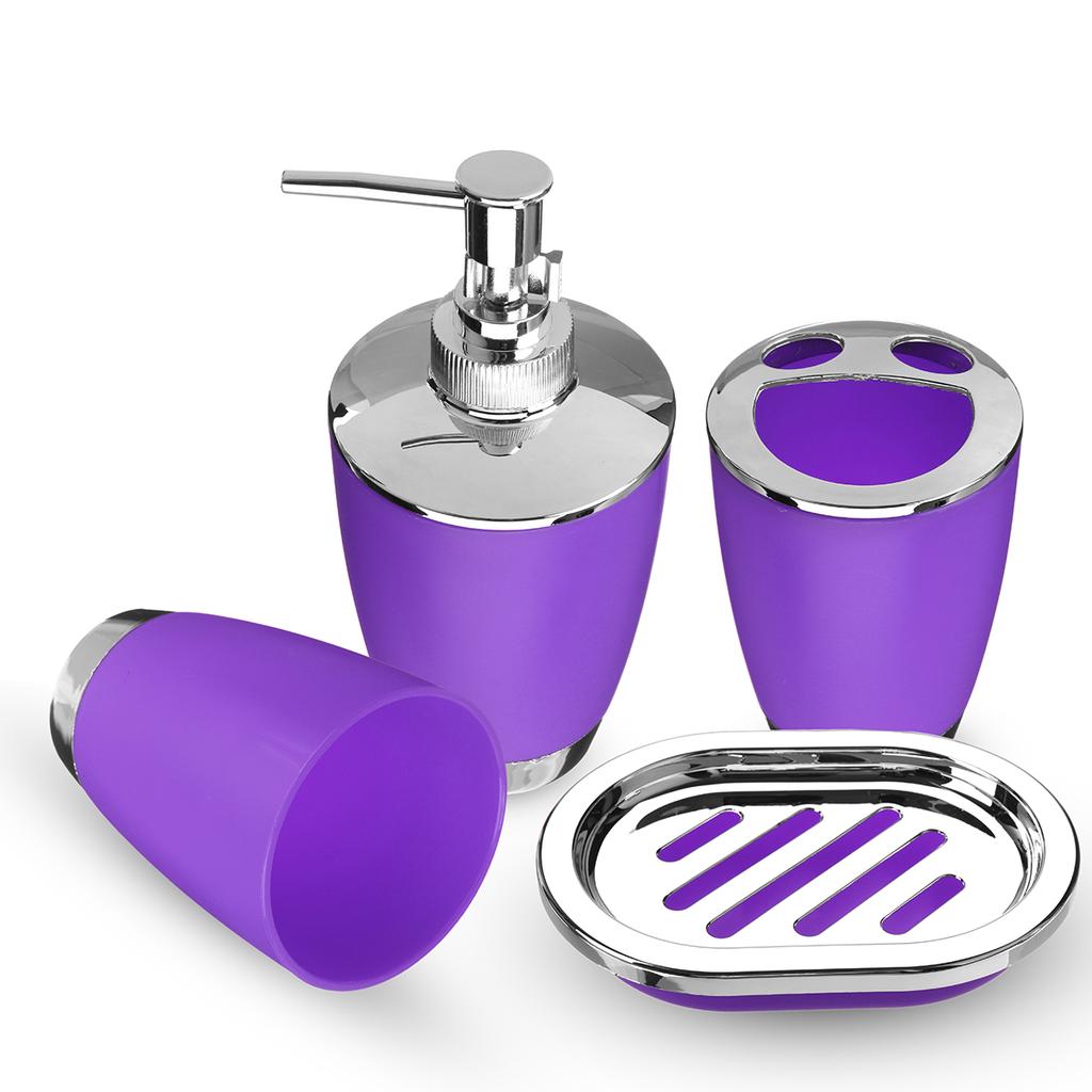 Аксессуары для костюма для ванной комнаты, 4 шт./компл., пластиковый стаканчик, держатель для зубных щеток, мыльница, пресс-бутылка для шампуня