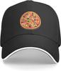 Вкусная Пицца Бейсболка Полиэстер Повседневная Snapback Кепка Унисекс Регулируемая
