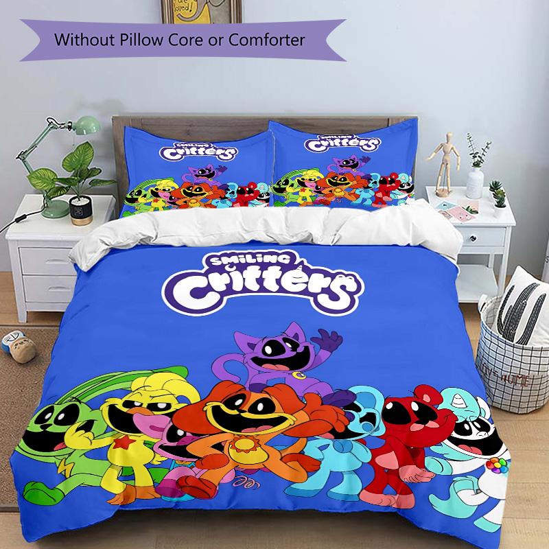 Critters Adventure Print 3Pcs Bedding Setduvet Cover With 2 Bedropillowcase Home Birthday Gift
