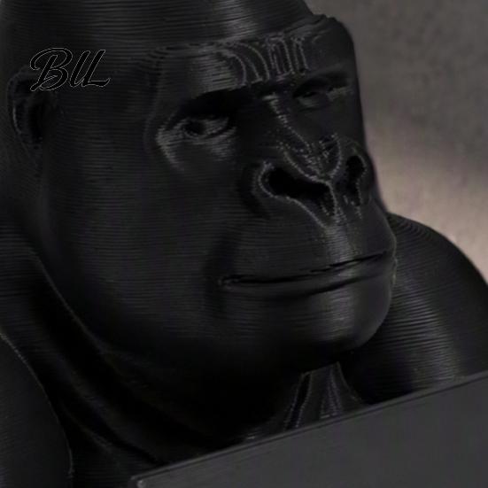 Stable Cell Phone Holder for Desk 3D Printed Gorilla Business Card Holder, Stand, Cool Desktop Animal Statue Organizer Figurine Office Home