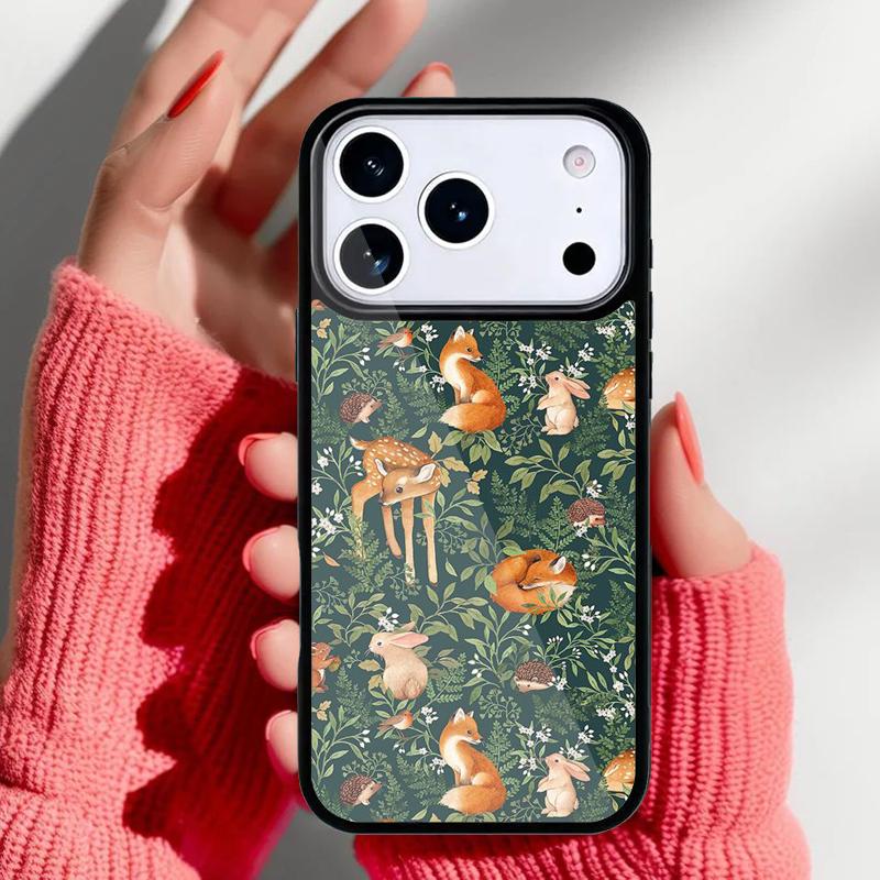 Чехол для телефона с рисунком лисы для iPhone 17 16 15 14 13 Pro Max Задняя крышка для 12 11 Pro Coque
