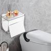 Napkin Dispenser, Acrylic Toilet Paper Storage Box, Wall Mounted Multifunctional Towel Holder