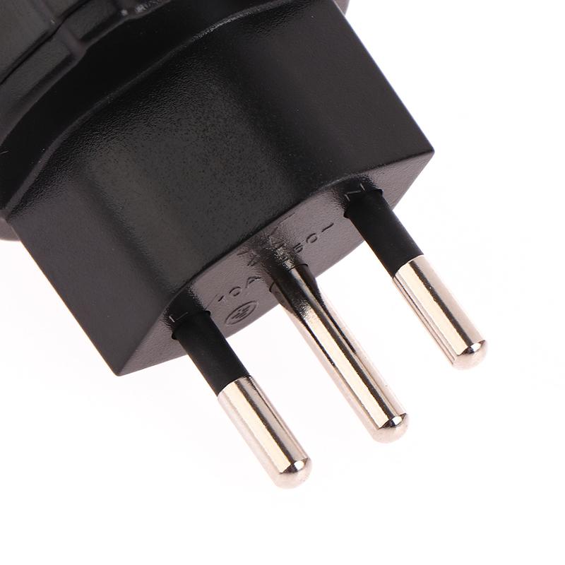 1Pc European France To Swiss Plugs Travel Adapter 3 Pin Plug 10A 250V Power Plug EU To Switzerland Electrical Plug Socket