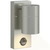 Outdoor Wall Lamp Silver 6.5 x 10.5 x 16 cm Stainless Steel and Glass