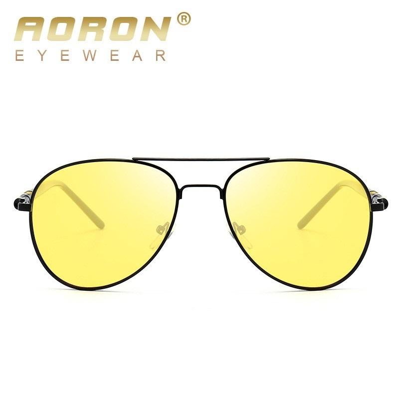 aoron Men Fashion Polarized Sunglasses Anti Glare Night Driving Glasses