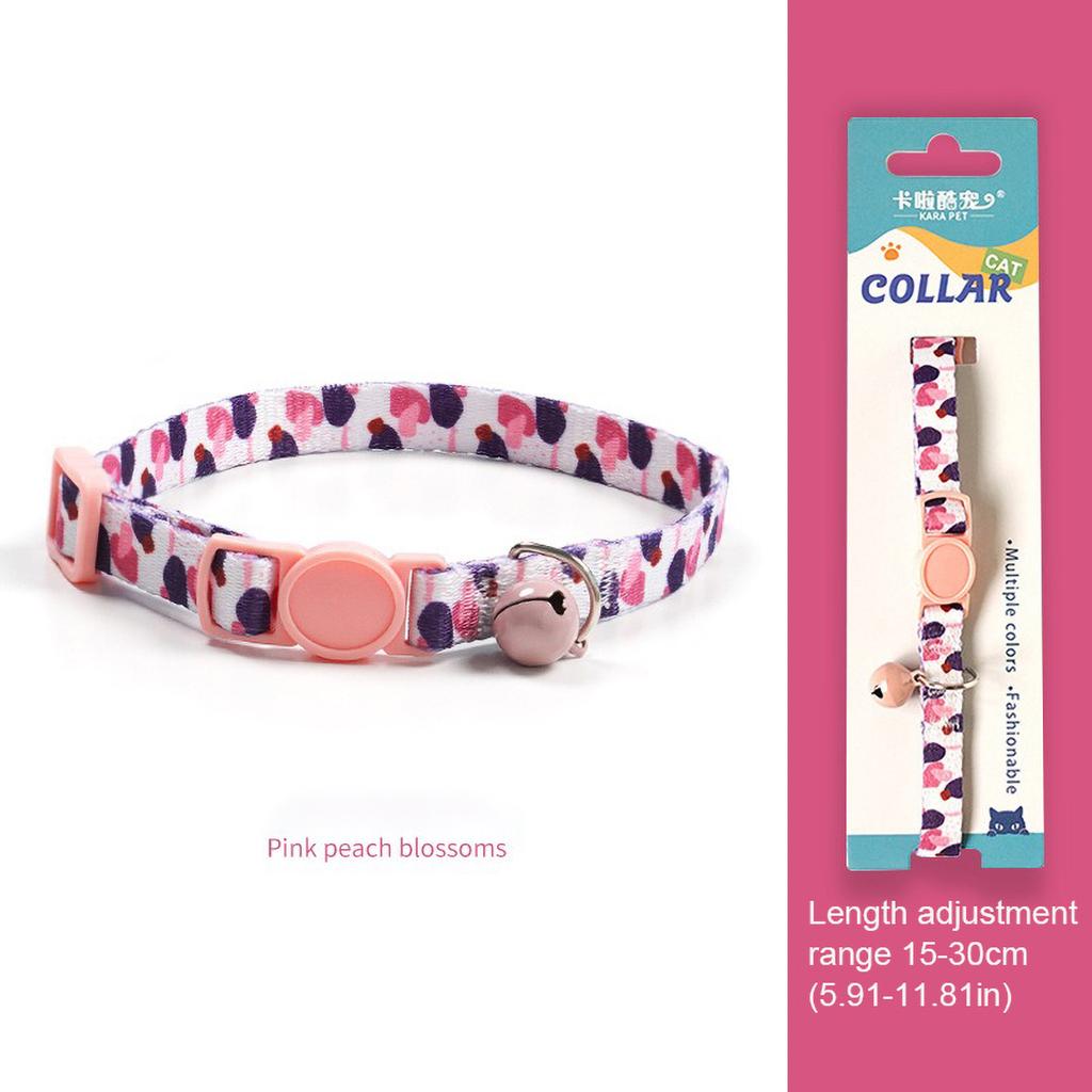 Cat Weaving 15-30cm Necklace Collar with Bell Anti-Suffocation Comfortable Safe Buckle Pet Decoration Accessory