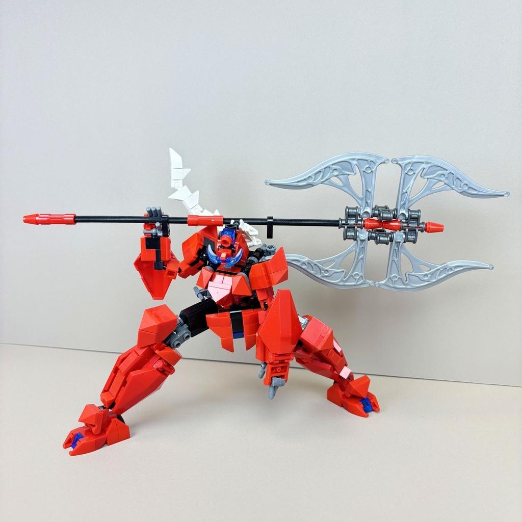 MOC Action Figure Building Blocks Model Kids Toys Original Design Armored Robot Figure Mech Warrior 3D Puzzle Toys For Children