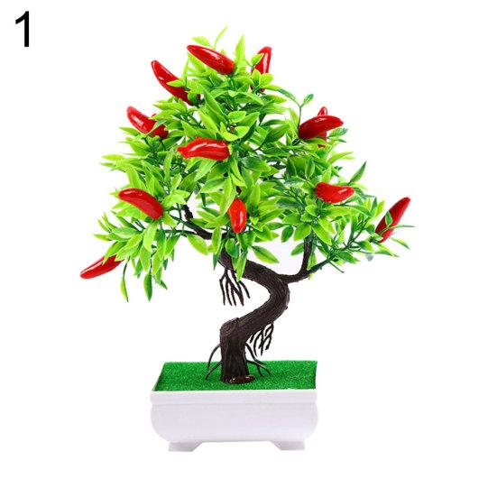 1Pc Artificial Flower Fruit Tree Miniascape Restaurant Home Table Bonsai Decor