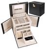 SANSREPONSE Jewelry Complete Set of 3 Large Luxurious Accessory Accessory Accessory Jewelry Box with Ring Holder Box, Items, Capacity, Case, Storage,