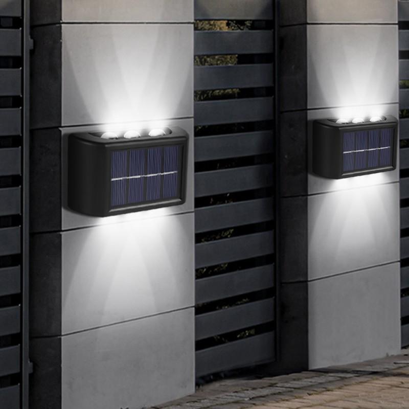 Solar LED Wall Lamp Outdoor Waterproof Up and Down Luminous Lighting Garden Decoration Solar Lights Stairs Fence Sunlight Lamp