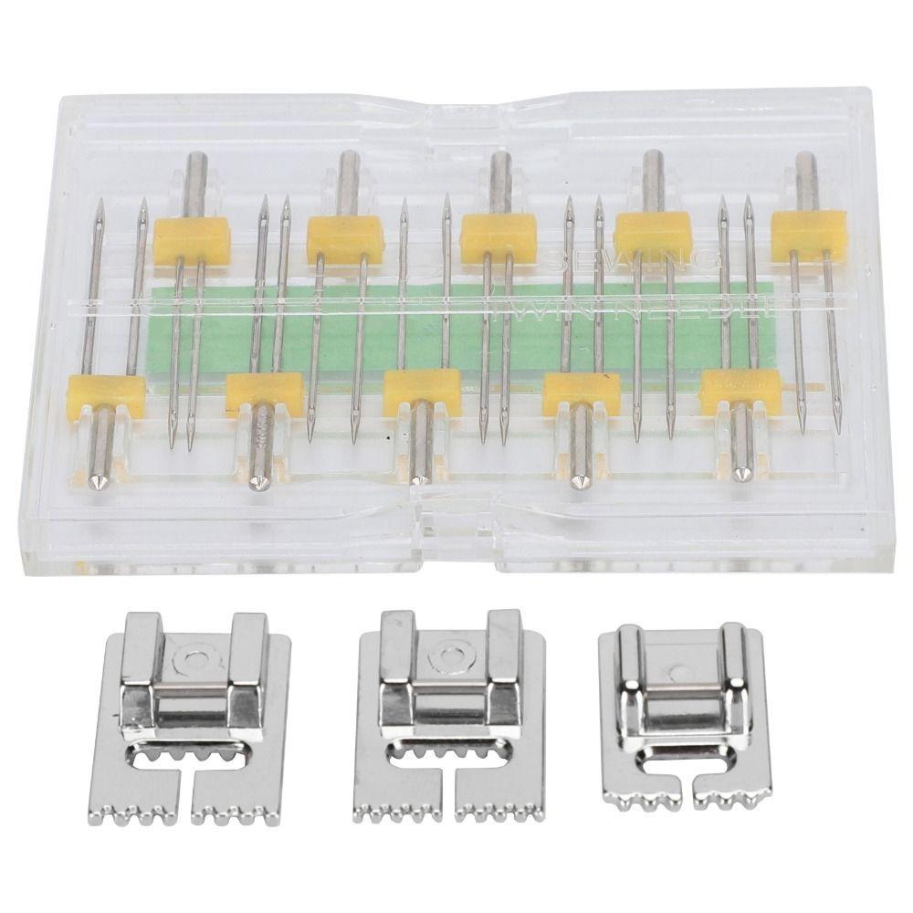 Plastic Double Needles Universal Presser Foot Twin Needles  Household Sewing Machine