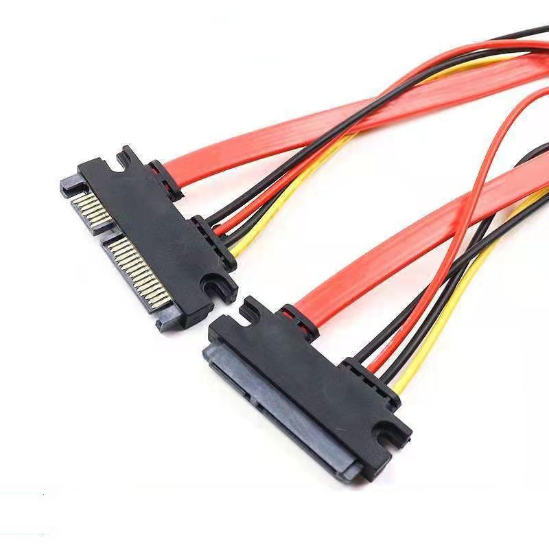 Удлинительный кабель SATA 22 Pin (папа-мама), SATA 3 22Pin, для передачи данных и питания HDD/SSD, удобен для расширения настольных ПК и серверов