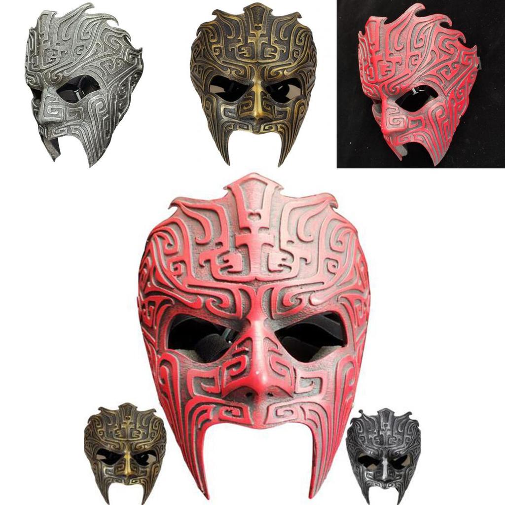 Geometric Pattern Face Mask Resin Material Halloween Cosplay Costume Mask For Parties And Festivals