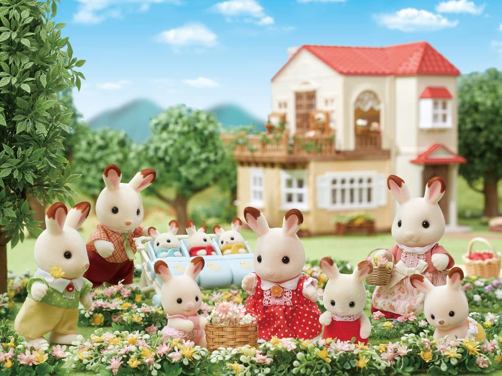 Sylvanian Families Doll ST Mark Ages 3 and Toy Sylvanian Epoch "Chocolate Rabbit's Dad" U-100 Certified, Up, Dollhouse, Families,