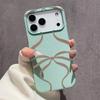 Коричневый Бант Модный Узор в Стиле Ins Чехол для Телефона Для IPhone 17 13 14 16 15 12 11 Pro Max 15 Plus 16e Ударопрочный Мягкий Чехол