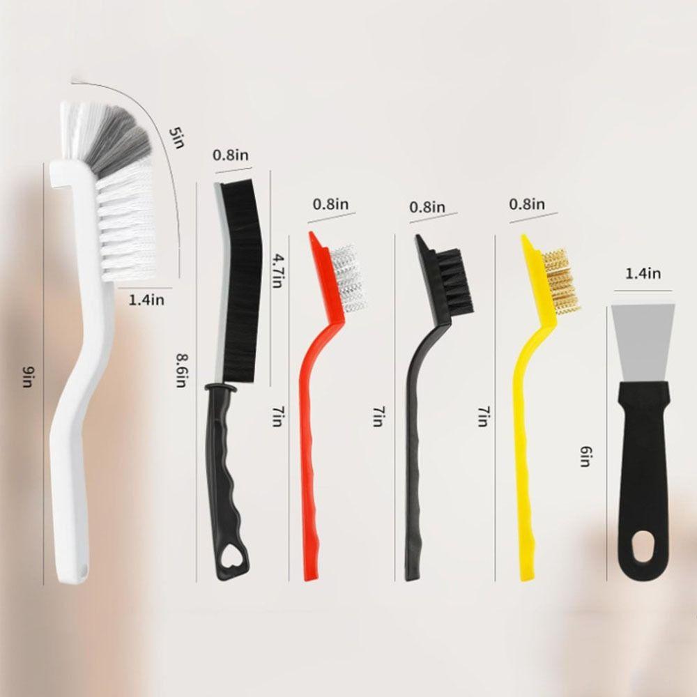 11Pcs Hard Bristle Crevice Cleaning Brush Set Kitchen Cleaning Brush Kit Cleaning Supplies