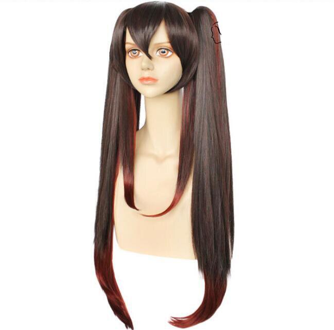 Anime Women Long Ponytails Wig Cosplay Genshin Impact HuTao Costume Heat Resistant Synthetic Hair Hu Tao Carnival Party Wigs