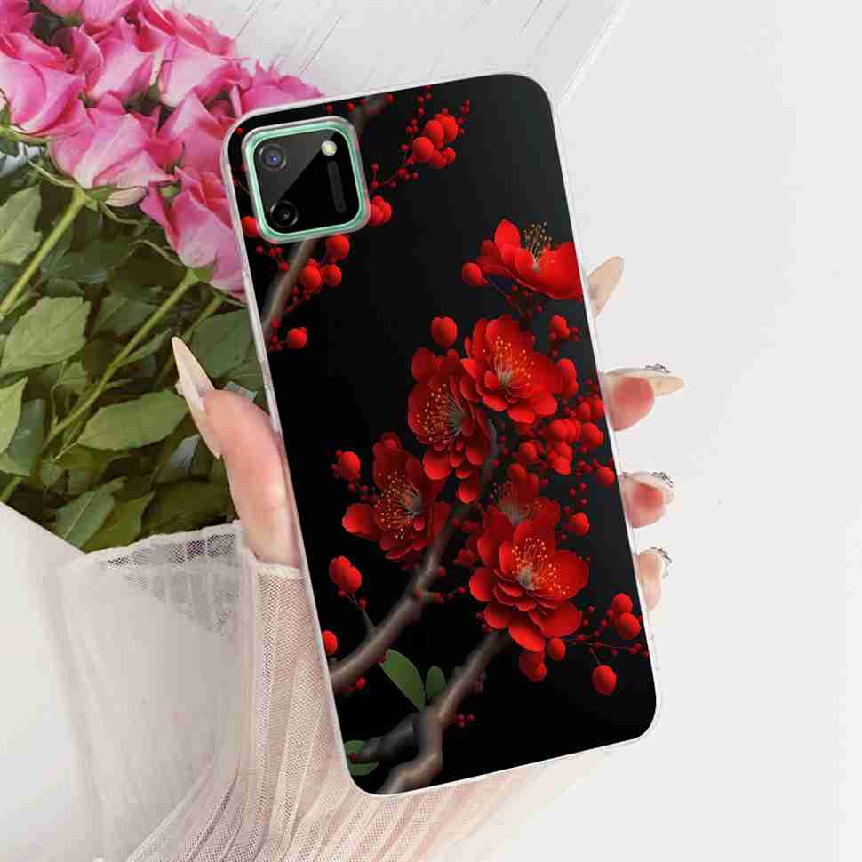 For Oppo Realme C11 Case RMX2185 Cute Cat Cartoon Soft Silicone Phone Back Cover For Realme C11 C 11 RealmeC11 2020 Case Capa