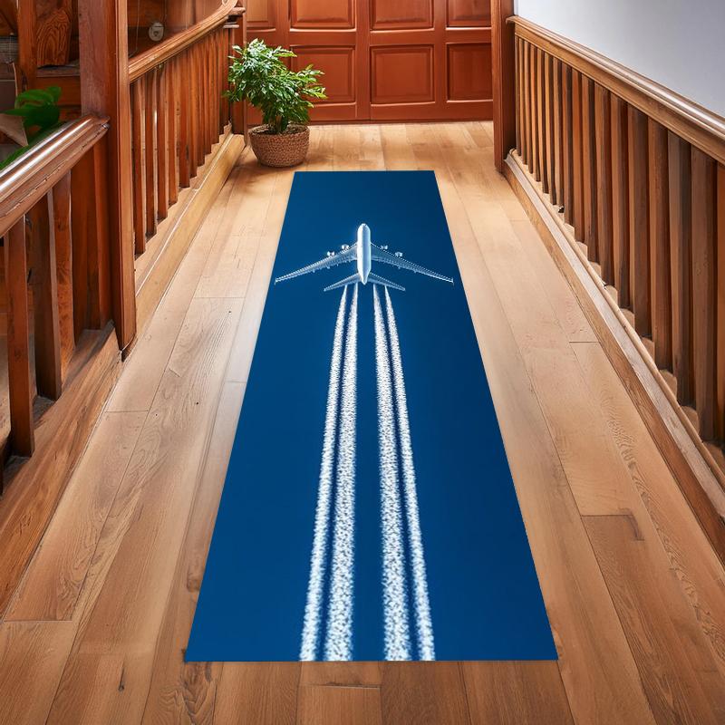 Airplane Pattern Hallway Runner Rugs Carpets Floor Mats Home Decoration Non Slip Washable Art Carpets for Living Room Carpet
