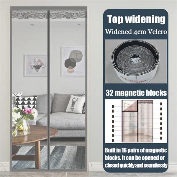 Summer Door Screen Netting Curtains Anti Mosquito Fly Bug Insect Door Curtains Kitchen Bedroom Curtains Netting For Door