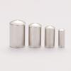 20-50pcs Gold Stainless Steel Leather End Caps Crimp Cord Wire Hole 2-5mm Crimp Clasps Fastener for Jewelry Making DIY