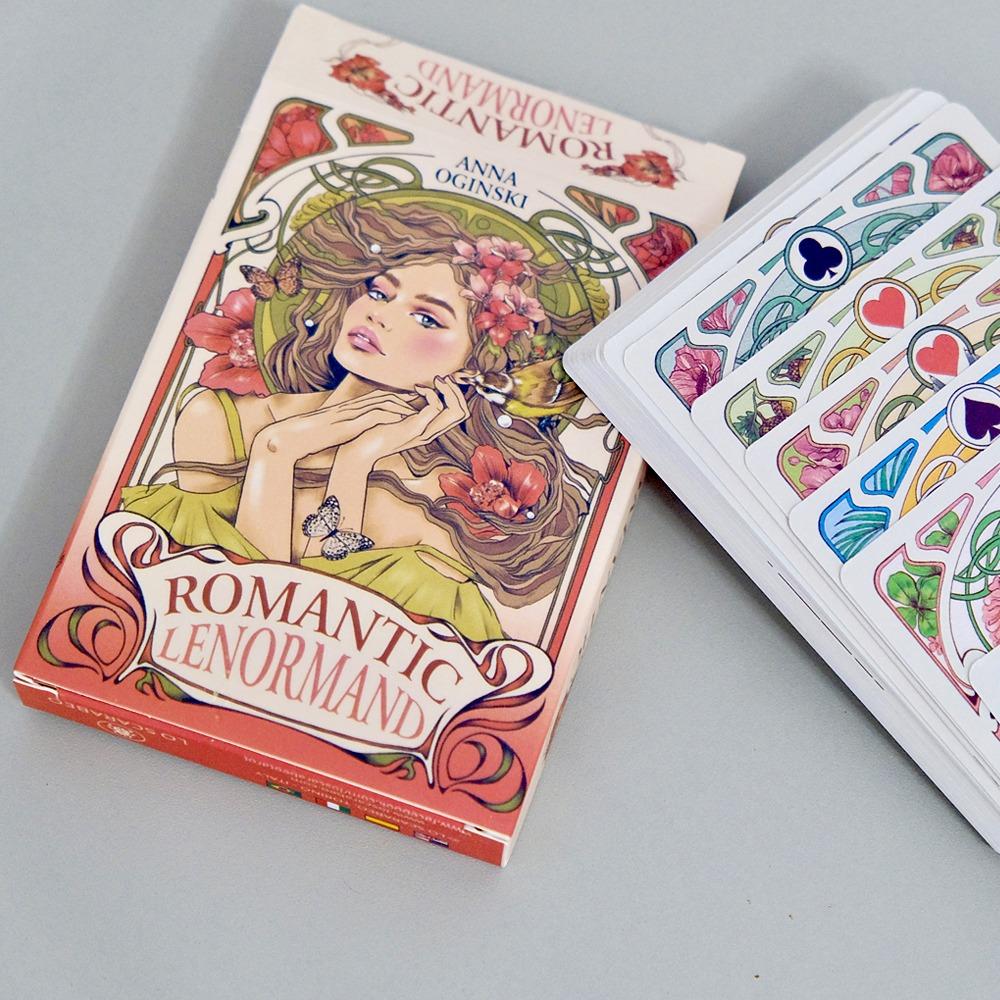 Romantic Lenormand Oracle 10.5*7.5cm Floral Motifs of The Art Nouveau Style 37 Pcs Cards (with 1 Special Card)