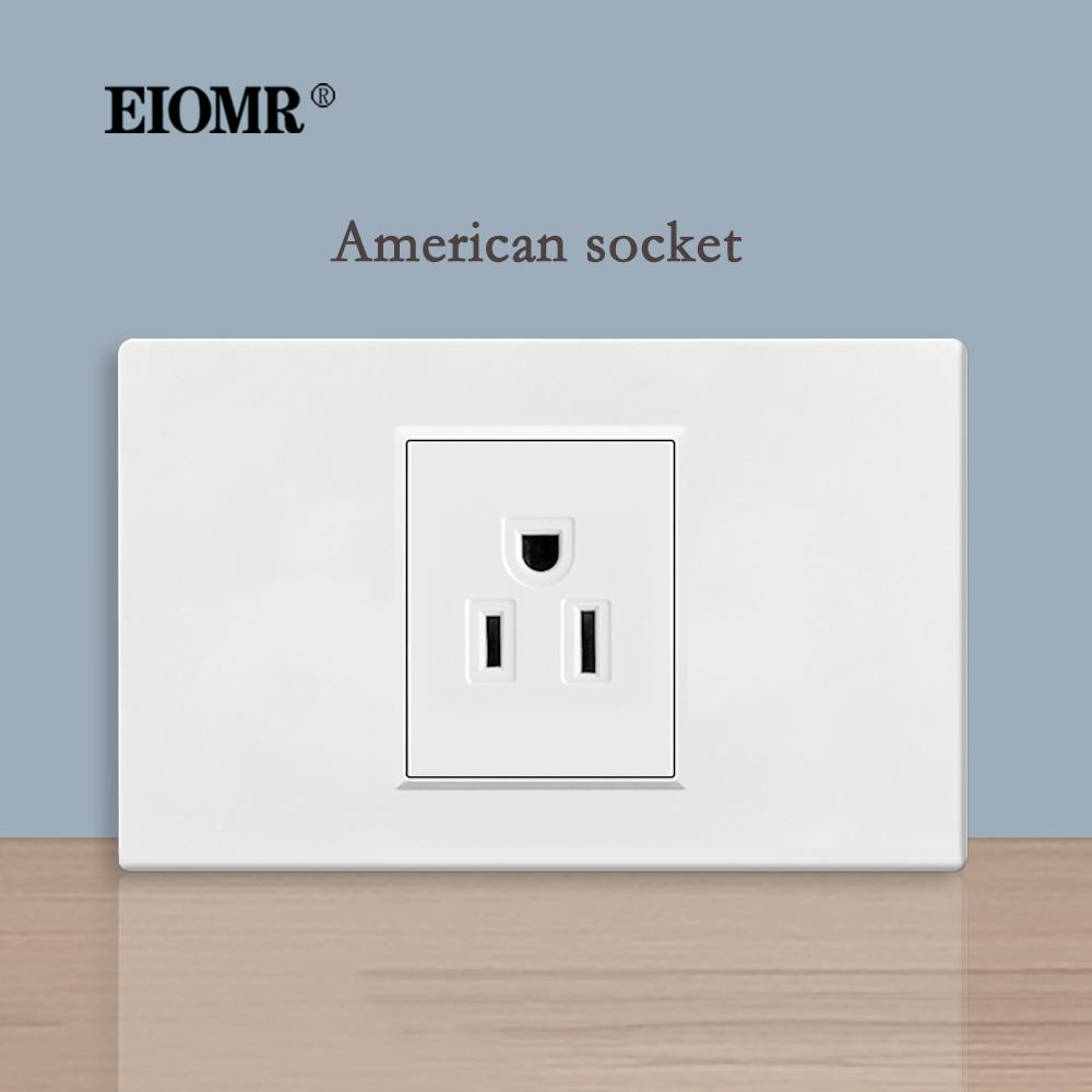 EIOMR 118 Series 15A American Standard Duplex Wall Socket Type-c 3.1A Fast Charging 2.1A USB Ports Home Appliance Plug Adapter