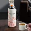 620ml Travel Mug Stainless Steel Thermal Cup Portable Flower Pattern Thermos Bottle  Travel
