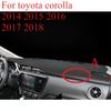 Для Toyota Corolla 2014 2015 2016 20172018 Автомобильная приборная панель Защита от света Коврик-подкладка для приборной панели Стол Покрытие Коврики Ковры Аксессуары
