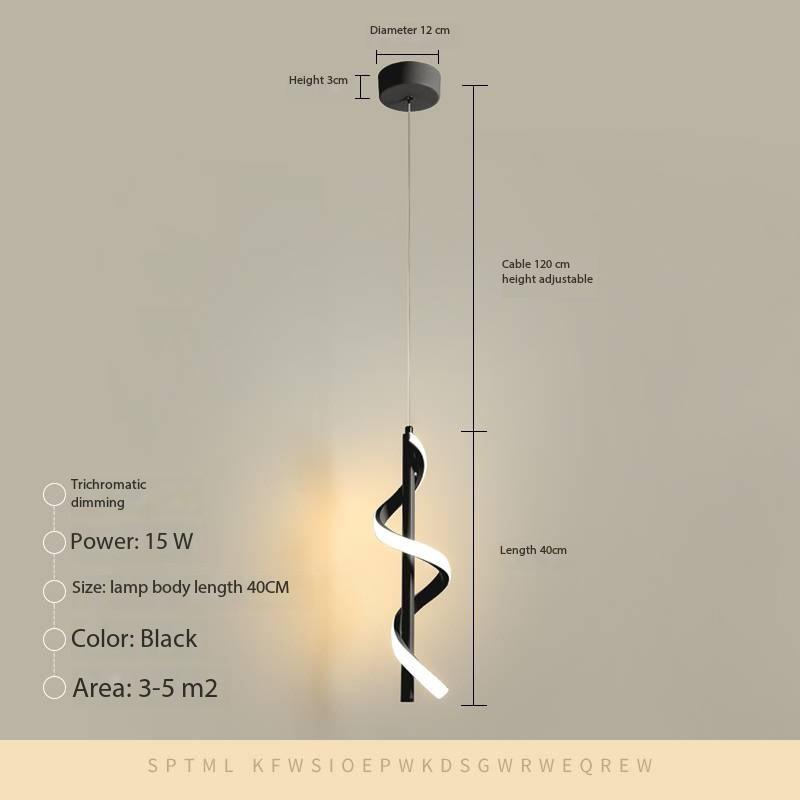 Светодиодная люстра в скандинавском стиле у кровати, современный минималистский, длинный, подвесной светильник, спальня, кабинет, бар, креативное подвесное освещение, роскошь