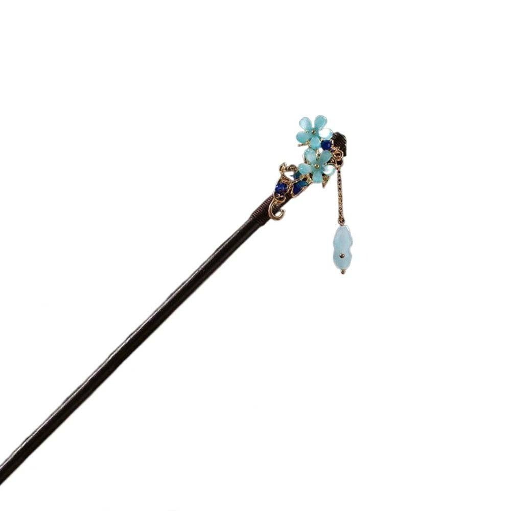 Disk Hair For Ladies Hair Accessories Flower Hair Sticks Wooden Hair Fork Chinese Style Hairpin