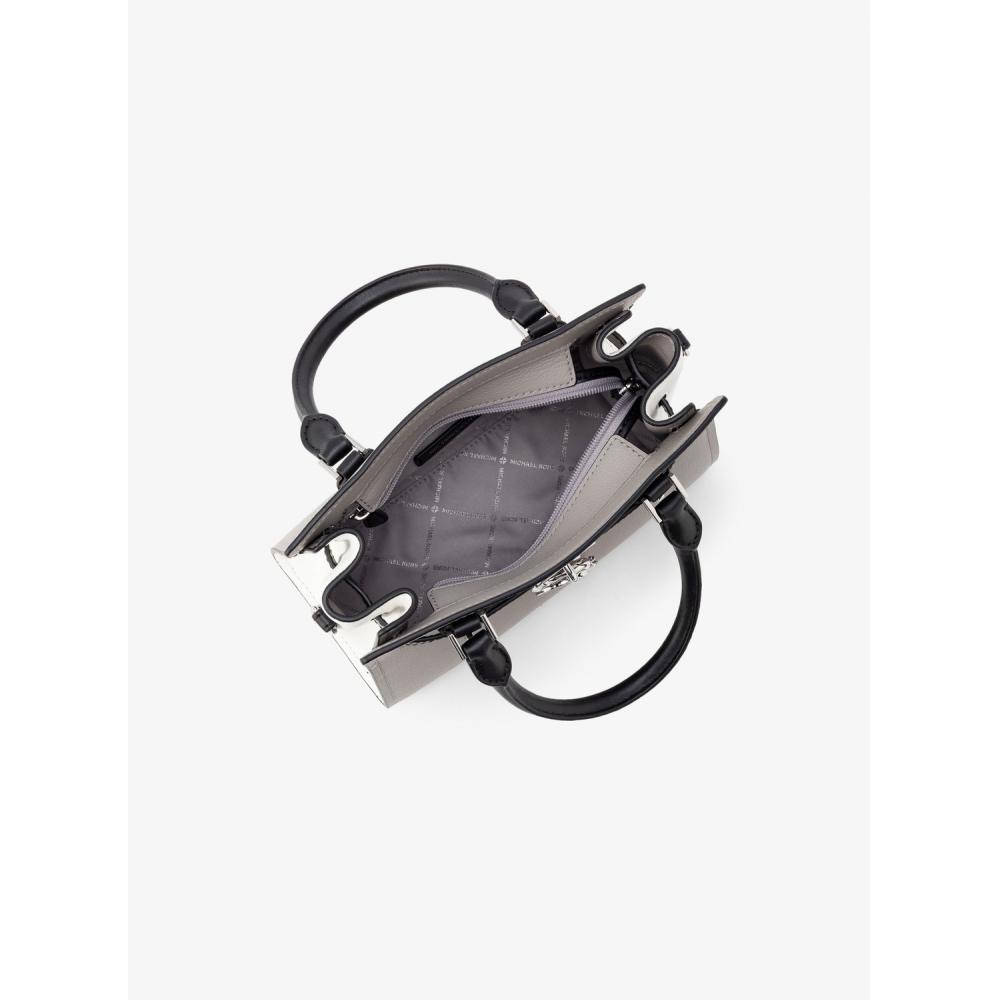 Michael Kors Hamilton Satchel Small 35t5shms1t2633 Pearl Grey Multi