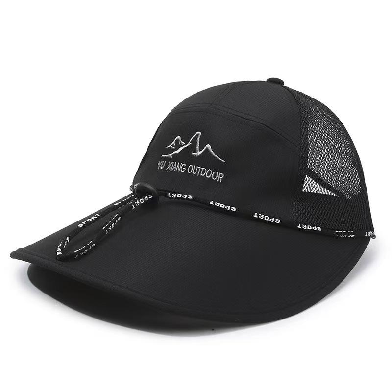 Sun hat men's summer outdoor riding sun protection large brim duck tongue breathable men's sun hat cycling mountaineering
