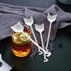 1 шт. забавная чайная ложка для кофе с длинным хвостом, кофейная ложка с котом и длинной ручкой, подарок на день рождения, посуда из нержавеющей стали 304