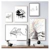 Nordic Line Draw Print Abstract Minimalist Wall Art Painting Decorative Picture Home Decor Black White Piano Canvas Poster
