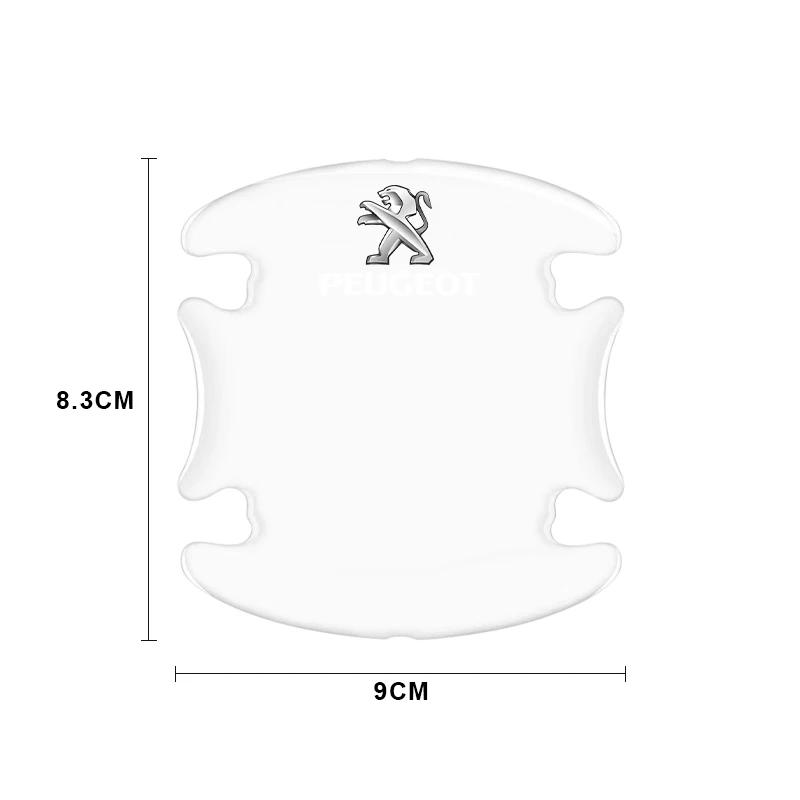 For Peugeot 4PCS Transparent Car Door Anti-collision Protector Bumper Strip Sticker For Peugeot 308 307 206 208 207 3008 508 407
