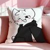 Character BBoykisser Cushion Cover Breathable Linen Pillowcase Summer Odorless EcoFriendly Invisible Zipper Washable