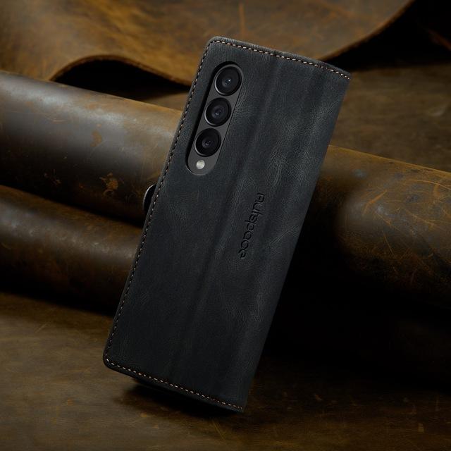 Anti -Shock Full Body Leather Case For Samsung Galaxy Z Fold 4 Fold5 Fold4 Fold 5 5g Zfold4 Zfold5 Card Holder Cell Phone Cover