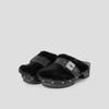 Scholl (женщины) Клоки на деревянной подошве с пуговицами Черные (Hh49K2W115)