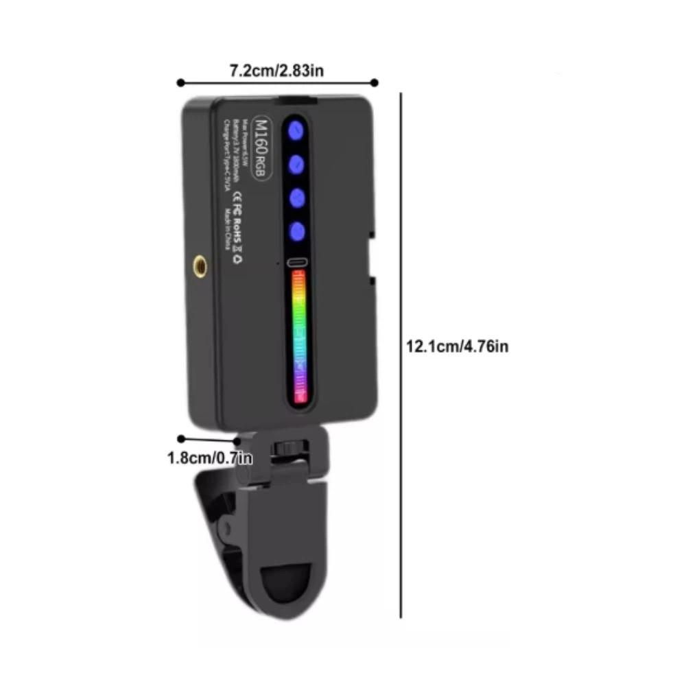 Полноцветный светодиодный видеосвет RGB, регулируемая яркость, камера, заполняющий свет для фотосъемки, видеозапись