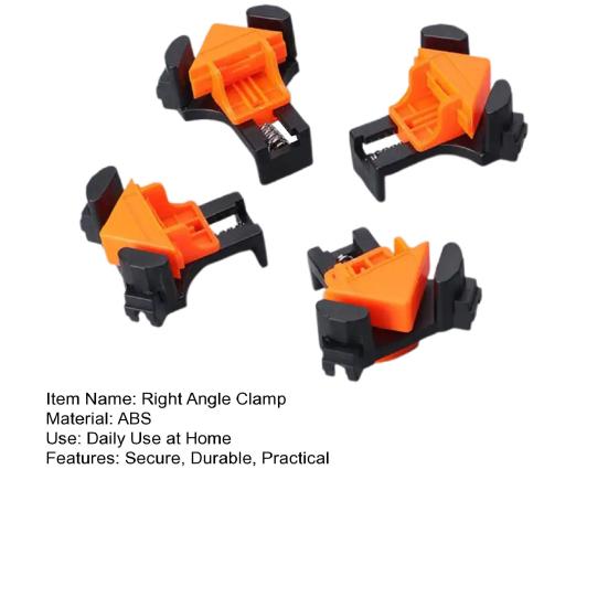 4 шт. угловые зажимы 90 градусов, угловой зажим для деревообработки, регулируемый пружинный зажим, фиксатор, инструмент для столярных работ, сварки, изготовления шкафов