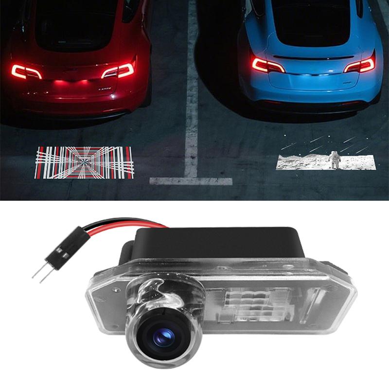 3D License Plate Lights Canbus Free Error For Tesla Model 3 Tesla Model Y Car Taillights Reverse Lamp Lightfast Light