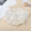 Bow Tie Tie Small Shawl Women's Versatile Organza Fake Collar Spring Autumn Base Decoration Collar Korean Version Fake Collar