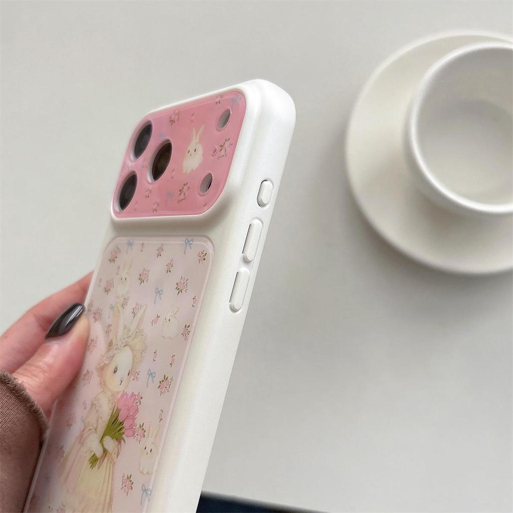 Чехол для iPhone 15 Pro/Max с цветочным кроликом, защищенный от падений