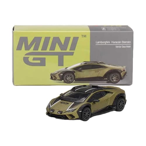 MINI GT 1/64 Scale Lamborghini Huracan Sterrato Verde Gea Matt (Matte Green) Left-Hand Drive Finished Product