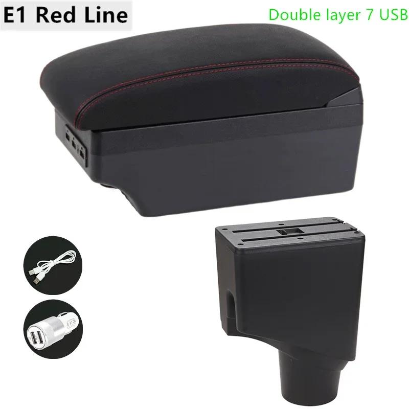 For Toyota Yaris 2015 2016 2017 2018 2019 2020 2021 Car Armrest Box Central Console Storage Modification Box USB LED Accessories