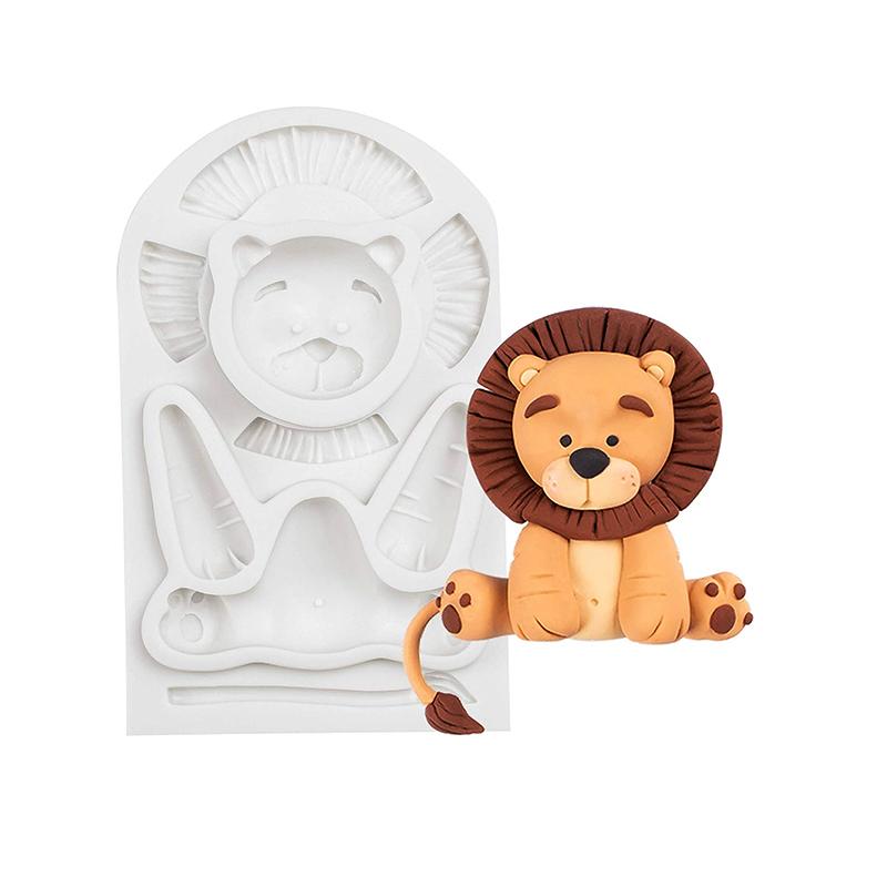 Силиконовая форма для помадки в виде животных в стиле джунглей, слон, сахарная поделка, инструменты для украшения торта на день рождения, жираф, обезьяна, зебра, кекс-топпер