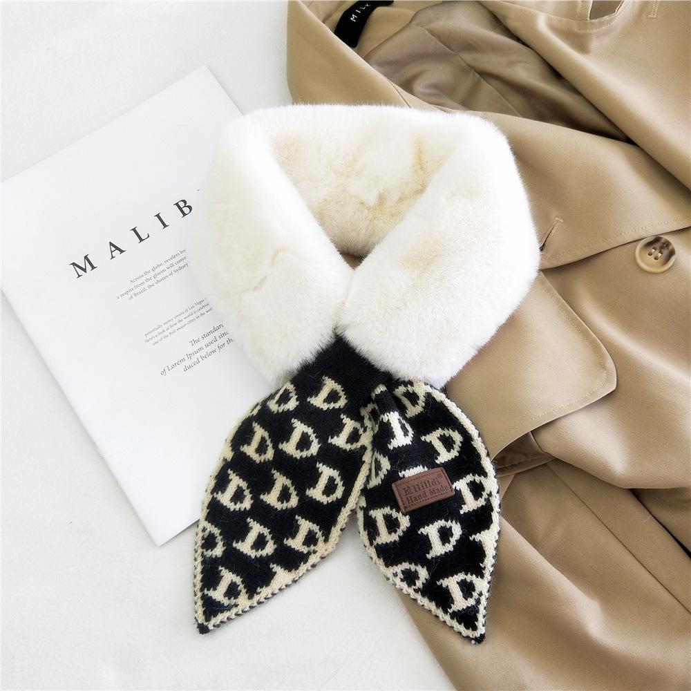 Новый шарф женский прекрасный осенне-зимний открытый теплый холодостойкий шарф защита шеи шерстяной воротник