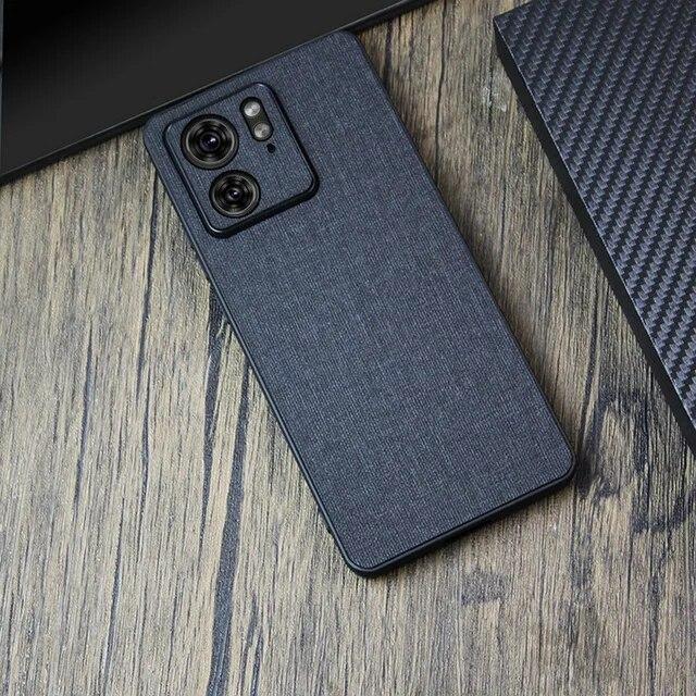 Cloth Canvas Hybrid Hard Phone Case for Motorola Edge 40 40 Neo G84 Edge 2023 Matte Shockproof Back Cover